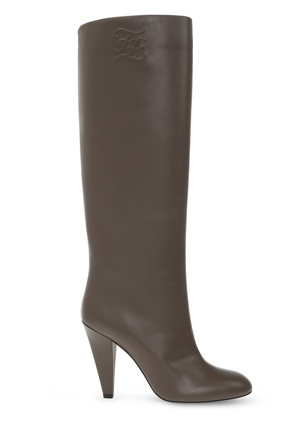 Brown 'Karligraphy' heeled boots Fendi - s Red Fendi Boots Have